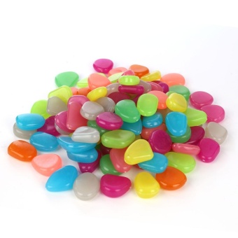 Gambar Catwalk 100pcs Glow In The Dark Stones Pebbles Rock Fish TankAquarium Garden Walkway   intl