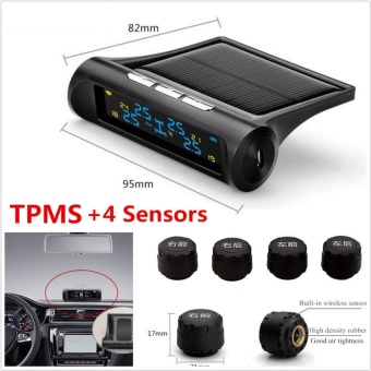 Gambar Catwalk Car Solar TPMS Tire Pressure LCD Display Monitoring SystemWireless + 4 Sensors   intl