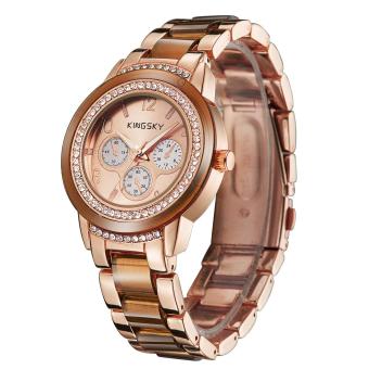 chechang Kingsky brand watch factory direct sale of high-end women watch high-end brick table fashion table (Rose Gold)  