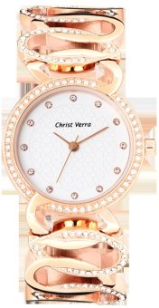 Christ Verra Fashion Ladies Watch - CV 21588L-15 - Silver Rose Gold  