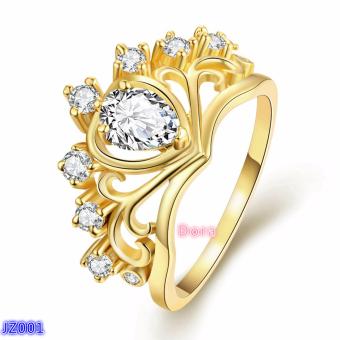 Gambar Cincin Fashion Cincin Hypoallergenic Lapis Emas Rose Gold CZ