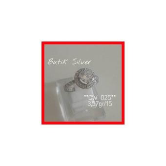Gambar Cincin Wanita CW 025 Perhiasan Silver Perak 925 Lapis Emas