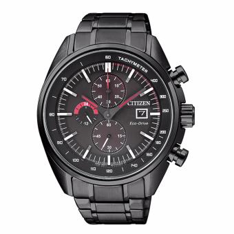 Gambar CITIZEN CA0595 54E   Eco Drive   Chronograph   Tachymeter   Jam Tangan Pria   Bahan Tali Stainless Steel   Hitam