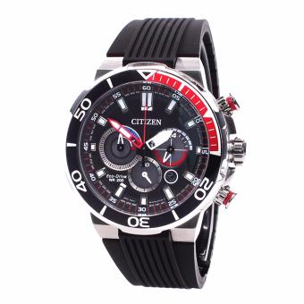 Gambar CITIZEN CA4250 03E   Eco Drive   Chronograph   Jam Tangan Pria   Bahan Tali Rubber   Hitam