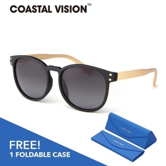 Gambar COASTAL VISION Terpolarisasi Wanita hitam sunglasses Persegi anti UVA   B lensa CVS5829