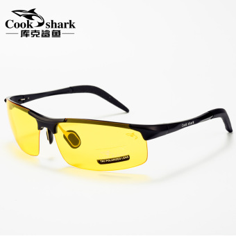 Gambar Cook VISHARK yang dikemudikan sopir magnesium aluminium high definition pria kacamata hitam kacamata terpolarisasi kacamata hitam