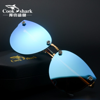 Gambar Cookshark kepribadian terpolarisasi kacamata hitam Women Sunglasses