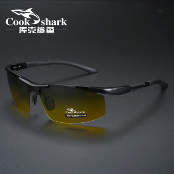 Gambar Cookshark pengemudi mobil mengemudi malam visi cermin kacamata hitam