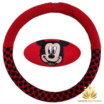 Gambar Cover Steer   Sarung Stir Velboa Motif Karakter   Mickey Mouse