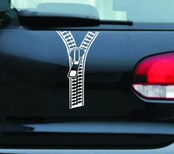 Gambar Creative Zipper Car Stickers Rear Decals Decoration AccessoriesFastener   intl