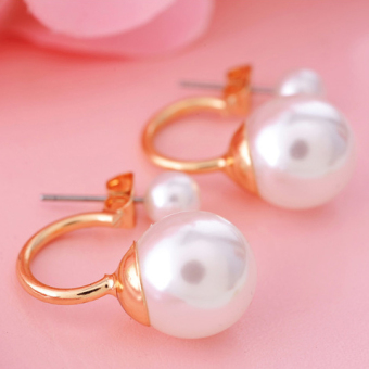 Crown lucu baru Jepang dan Korea Fashion Style berlian anting-anting mutiara anting