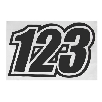 Gambar Custom Race Numbers Vinyl Stickers Dirt Bike Motocross Trials Decals Black   intl