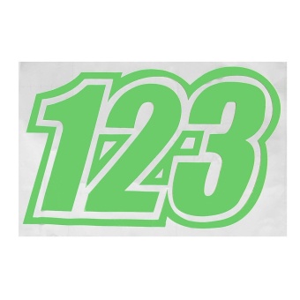 Gambar Custom Race Numbers Vinyl Stickers Dirt Bike Motocross TrialsDecals Green   intl