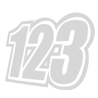 Gambar Custom Race Numbers Vinyl Stickers Dirt Bike Motocross TrialsDecals White   intl