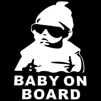 Gambar Cute Lovely Baby Cool Hat Sunglasses on Board Pattern Car Sticker Window Reflective Sheeting 3D Car Windshield Decal Rear Funny Outside Styling Auto Vehicle Decoration Affixed Cover Laptop Truck Accessories   intl