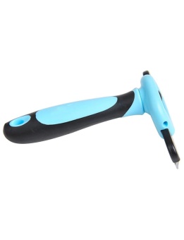 Gambar Cyber Pet Grooming Brush Comb Deshedding Tool For Dogs And Cats Stainless Hair Removal ( Blue )   intl