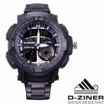 D-Ziner - Dual Time - Jam Tangan - Pria Stainless Steel - DZ-04487  
