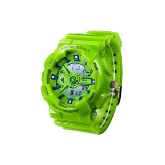 DHS SKMEI Male Waterproof LED Light Fashion Watch (Green) - intl  