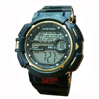 Gambar Digitec   DG3024M   Jam Tangan Pria   Strap Karet   Hitam Kuning Inset Putih