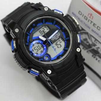 Gambar Digitec Jam Tangan Kasual   Anti Air 100M   Dual Time DG3042T  Black Blue