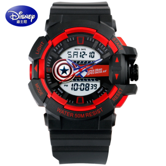 Gambar Disney Anak Laki laki Remaja LED Jam Anti Air Jam Tangan Pria