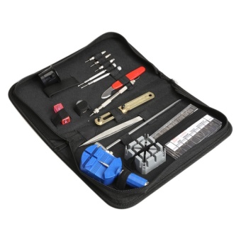 DJ 19Pcs Watch Repair Holder Tool Kit Set Pin Screwdriver Linkopener - intl  