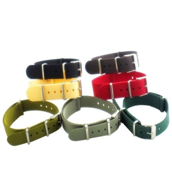 DJ Buy 1 Get 7 20Mm 7 Colors Nato Strap Nylon Militarywatch Band Strap Watchband Nato-015 - intl  