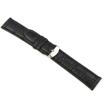 DJ Leather Strap Wrist Watch Band 20Mm (Black) - intl  