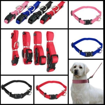 Gambar Dog Pet Collar Flashing Luminous Adjustable Safety Light Nylon Tag   intl