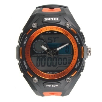 Dual Time Analog-Digital Stopwatch Day Date Men Boy Waterproof SKMEI Sport Watch - intl  