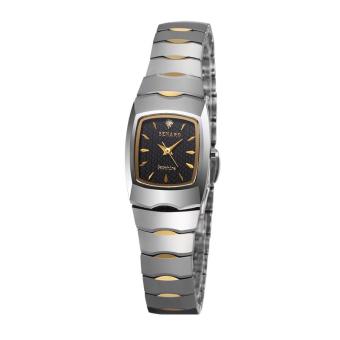 equipn The quartz watch brand Jarno square waterproof couple watches 1042 (1 X women Watch) (Gold)  