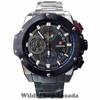 Expedition E6696M Jam Tangan Pria Stainless Steel Silver Hitam  