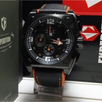 Gambar Expedition Jam Tangan Pria Expedition E6651M Chronograph Stainless Steel Leather Black