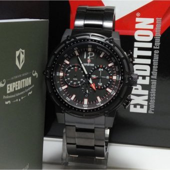 Gambar Expedition Jam Tangan Pria Expedition E6716M Black Stainless Steel Chronograph
