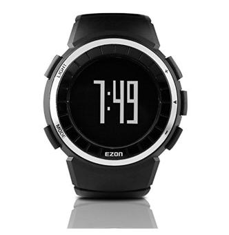 EZON T029B01 Men's Sports Running Digital Casual Watches with Pedometer Calorie Counter Stopwatch Waterproof Wristwatch Black - intl  