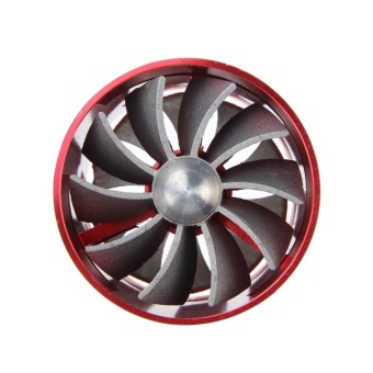 F1-Z Car Stainless Universal Supercharger Dual Double Turbine AirIntake Fuel Saver Turbo Turboing Charger Fan Set Kit(Red) - Intl Pebruari 2019 - 4 F1-Z Car Stainless Universal Supercharger Dual Double Turbine AirIntake Fuel Saver Turbo Turboing Charger Fan Set Kit(Red) - intl - 4