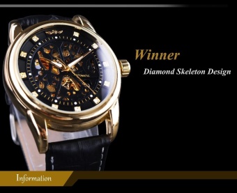 Famous Brand Winner Luxury Fashion Vintage Steel Stainless Men Mechanical Skeleton Watch - intl  