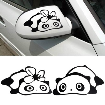 Gambar Fashion Panda Design 3D Decoration Sticker For Car Side MirrorRearview BK   intl