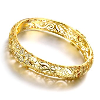 Fashion Perhiasan Wanita Gelang Manset Berlapis Emas Gelang