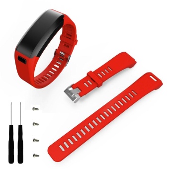 Fashion Sports Silicone Band Strap Bracelet + Tool For Garmin Vivosmart HR RD - intl  