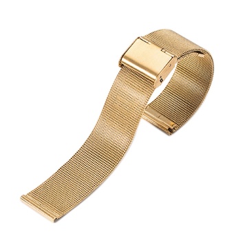 Fashion Stainless Steel Mesh Replacement Wrist Watch Band Strap Bracelet Belt 20mm Width Gold - intl  