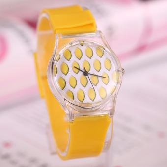 Fashion Watch - Jam Tangan Wanita dan Pria - Strap Karet - Kuning - FW0028Yellow  