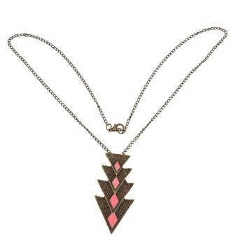 Fashion Women Lady Classic Triangle Crystal Pendant Chain Necklace Jewelry - intl  
