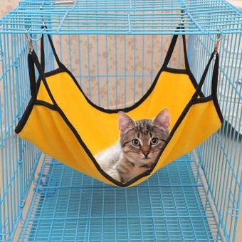 Gambar Fine Fleece Fabric Cat Hammock Bright Color Pet Hanging Bed forCages   intl