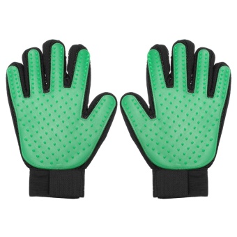 Gambar Five finger Massage Glove Cat and Dog Cleaning Product Pet Comb Brush green right hand   intl