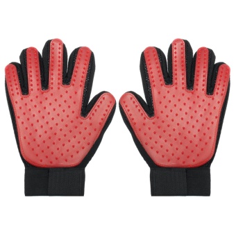 Gambar Five finger Massage Glove Cat and Dog Cleaning Product Pet CombBrush red right hand   intl