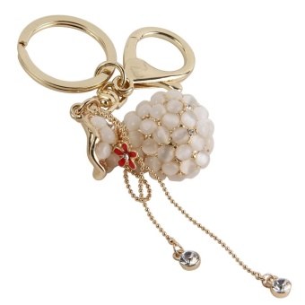 Gambar foonovom Cute Opal Lucky Bag Shape Alloy Keychain Key Ring(SolidColor)   intl