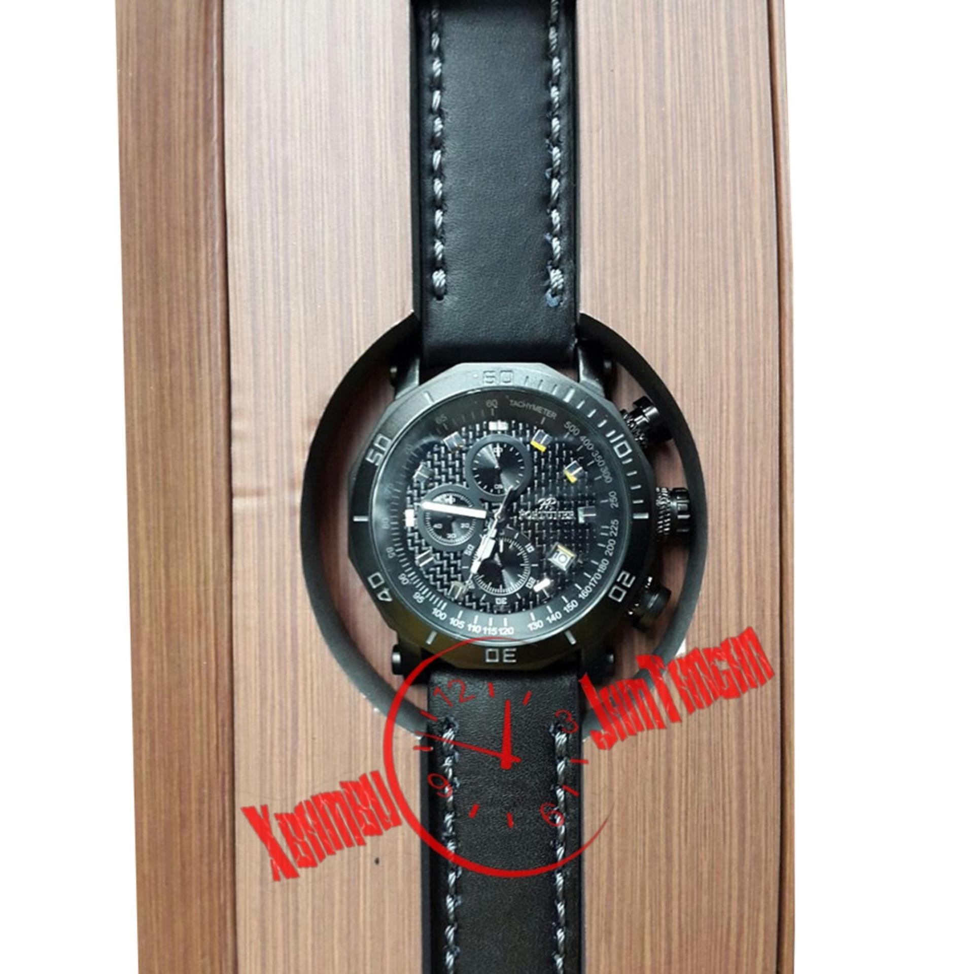 Perbandingan harga Fortuner K3108G Jam Tangan Pria Chrono Fortuner K3108G Jam Tangan Pria Chrono Strap Kulit Hitam