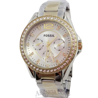 Gambar Fossil Es3204   Jam Tangan Fashion Wanita Elegant   FitureChronograph Active   Daimond  Stainless (Silver Gold)