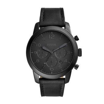 Gambar Fossil FS5157   Pilot 54 Chronograph Black Leather Watch